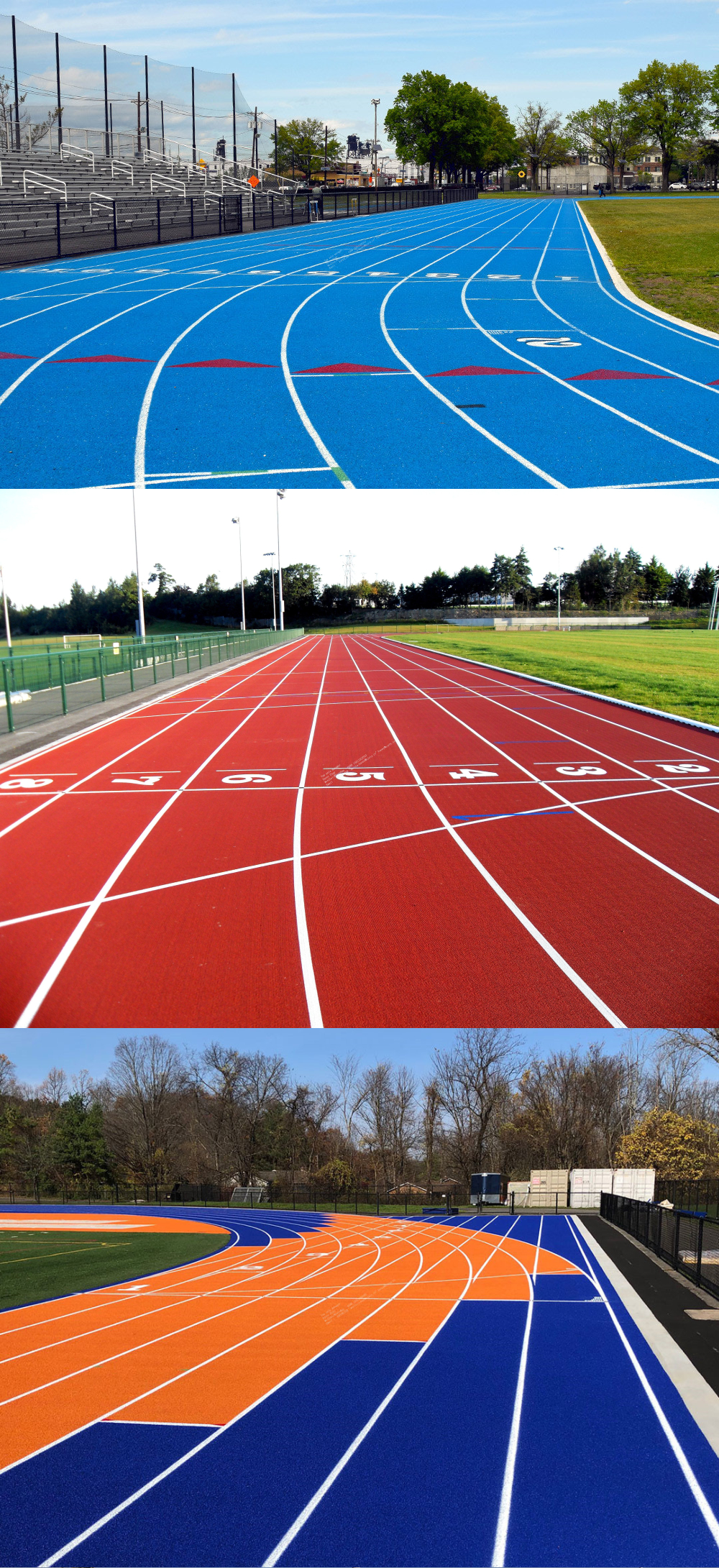 Intelligent TPE Prefabricated Rubber Runway Stadium Tartan Running Track