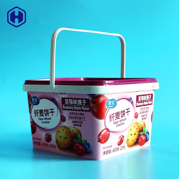 Strong Plastic PP Square Food Grade Buckets 100OZ 3000ML With Lids