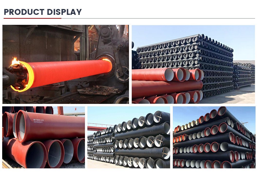 Factory Price Customized Size ISO9001 ISO2531 En545 K9 K7 DN80 DN100 DN800 Ductile Cast Iron Pipe for Water System