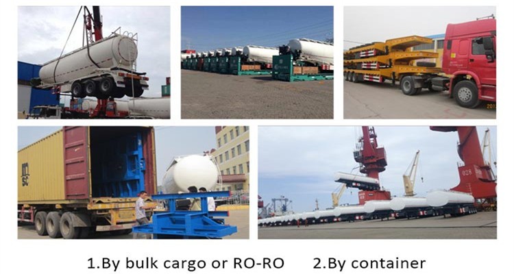 3 Axles 2 Legs Semi Trailer Trucks , Sinotruk Cimc 40ft Flatbed Truck