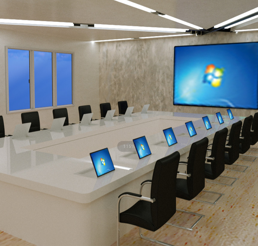 Lcd Desktop Flip Display Screen Conference System