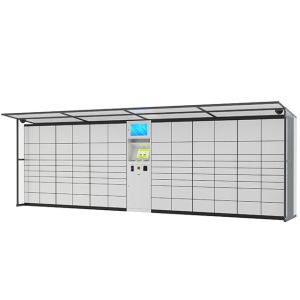 Customizable Grey/Custom Smart Parcel Locker with Stainless Steel Keypad