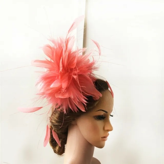 Goose Feather Flower Mount with Wire Accessory 15*15 cm Size and Design