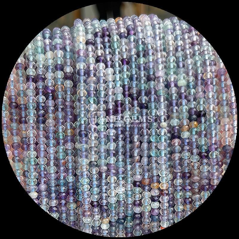 Fluorite Carnelian Natural Gemstone Bead Faceted Abacus Shape Loose Bead Strands for Healing Energy and DIY Jewelry Ma