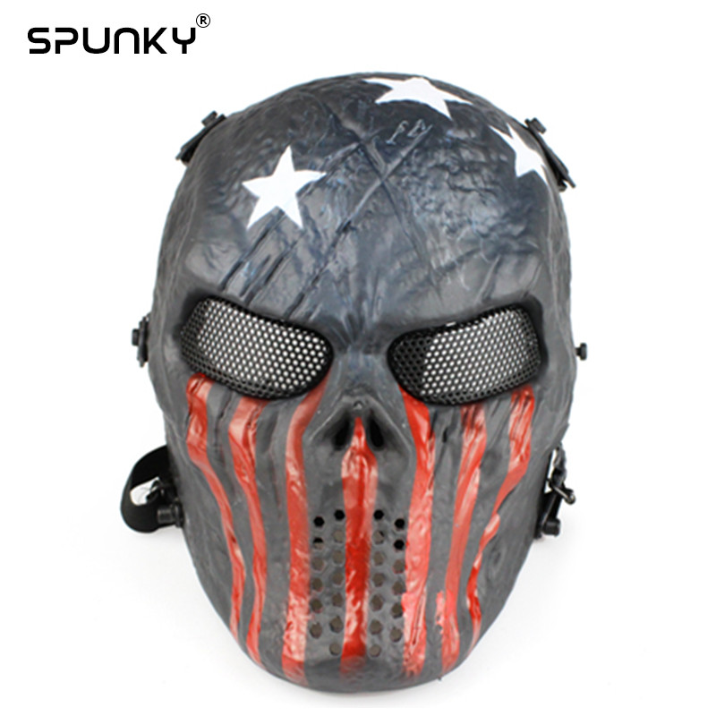 Captain America Paintball Full Face Wire Mesh Airsoft Mask