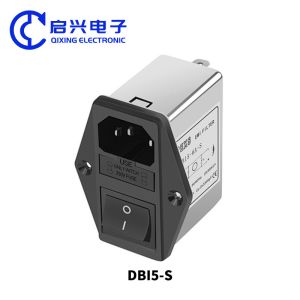 DBI5-S EMI Filter With Dual Fuse And Switch IEC Socket Power Filter