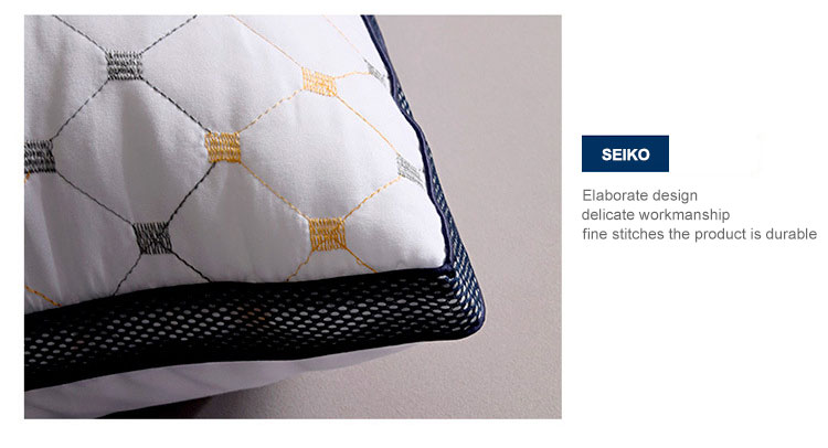 1.5-2 Kg Hilton Pillow Double Line Custom and Soft Hotel Bed Pillows for Hot Discounts