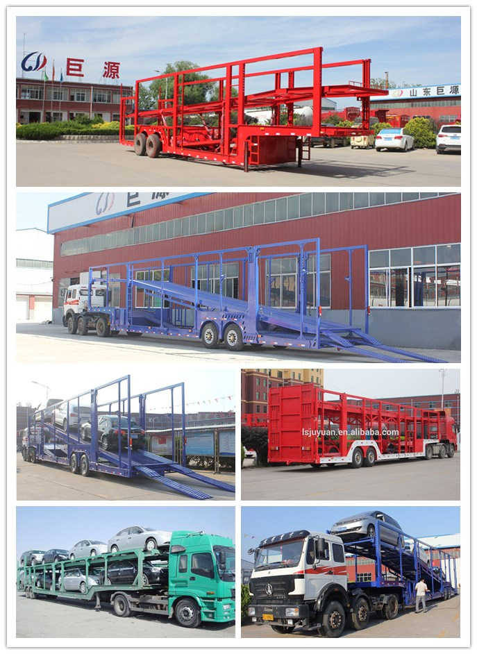 Max Payload 30000KG 2 Axle Double Deck Vehicle Carrying Truck Trailer for 15/21 Cars