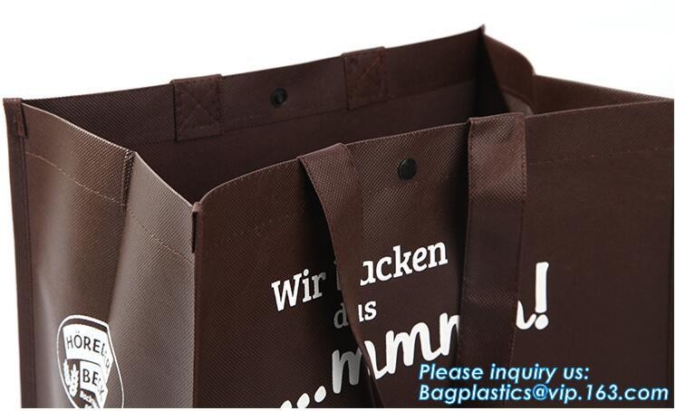 Wholesale factory custom fashion laminated non woven bag, Shopping printing fabric insulated foldable bag, custom pp non