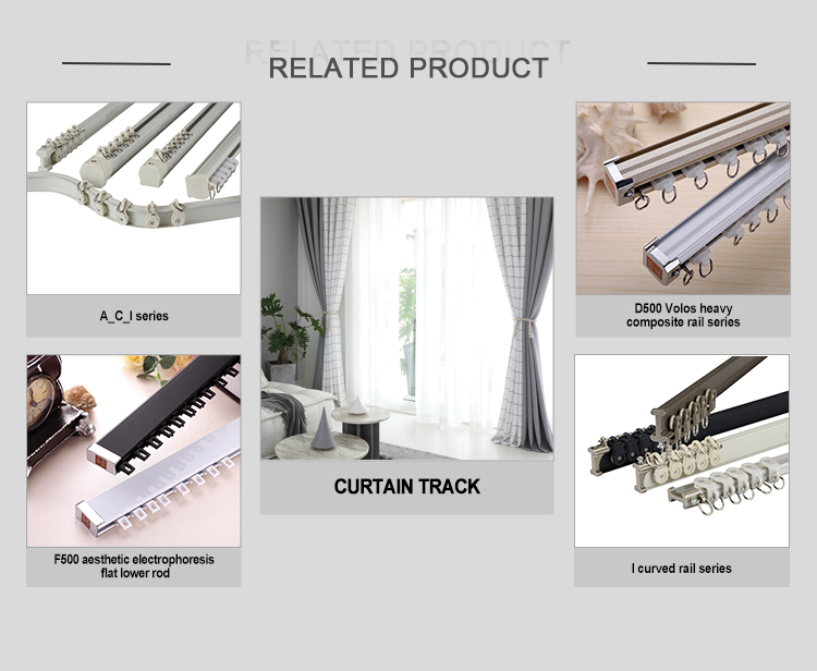 Double Glider Heavy Duty Metal Curtain Track With Electrophoresis OEM