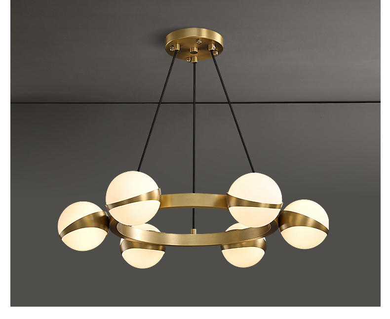 Modern living Room Copper Chandelier Lamp Luxury Bedroom Chandelier Lighting(WH-MI-460)