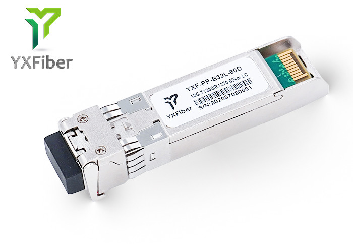  SMF Fiber Tx1330nm Rx1279nm 60km SMF LC DDM 10G SFP+ Module Optical Transceiver Manufactures