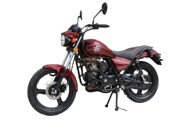 Horizontal Cruiser Chopper Motorcycle 4 Stroke Roud Light Full Chain Cover 110cc
