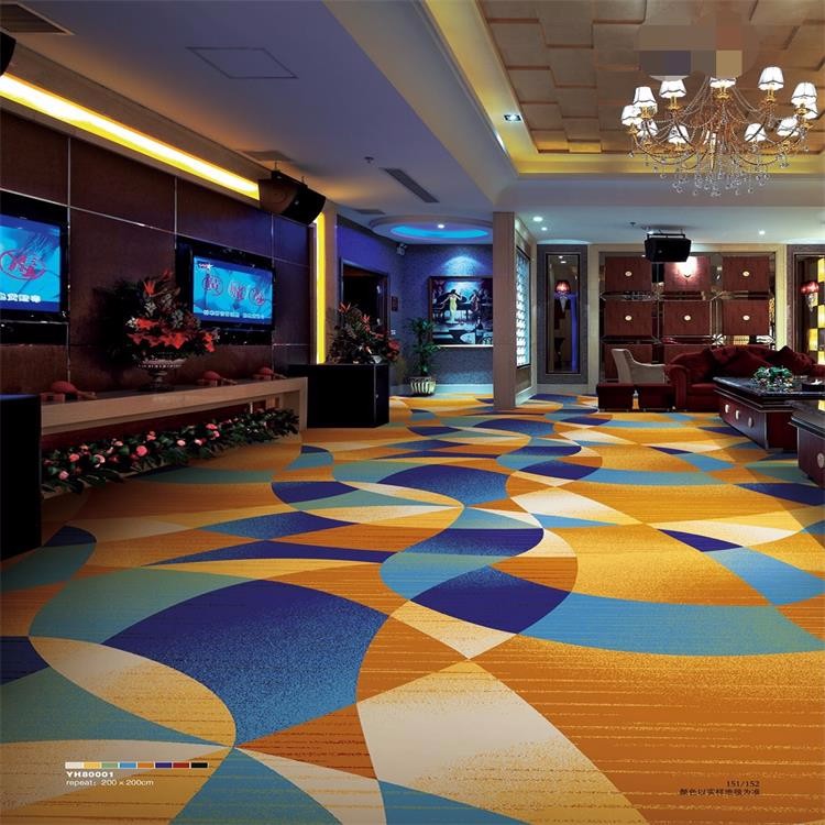 Newest cut pile jacquard printed hotel nylon carpet