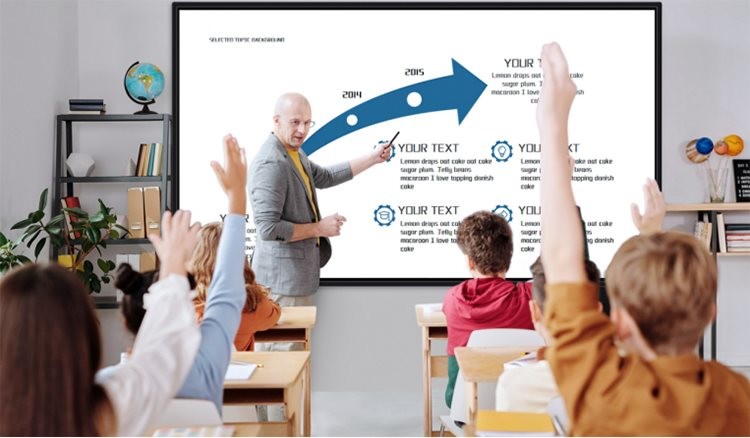 75 86 Inch Interactive Flat Panel Display PCAP All In One Touch Screen