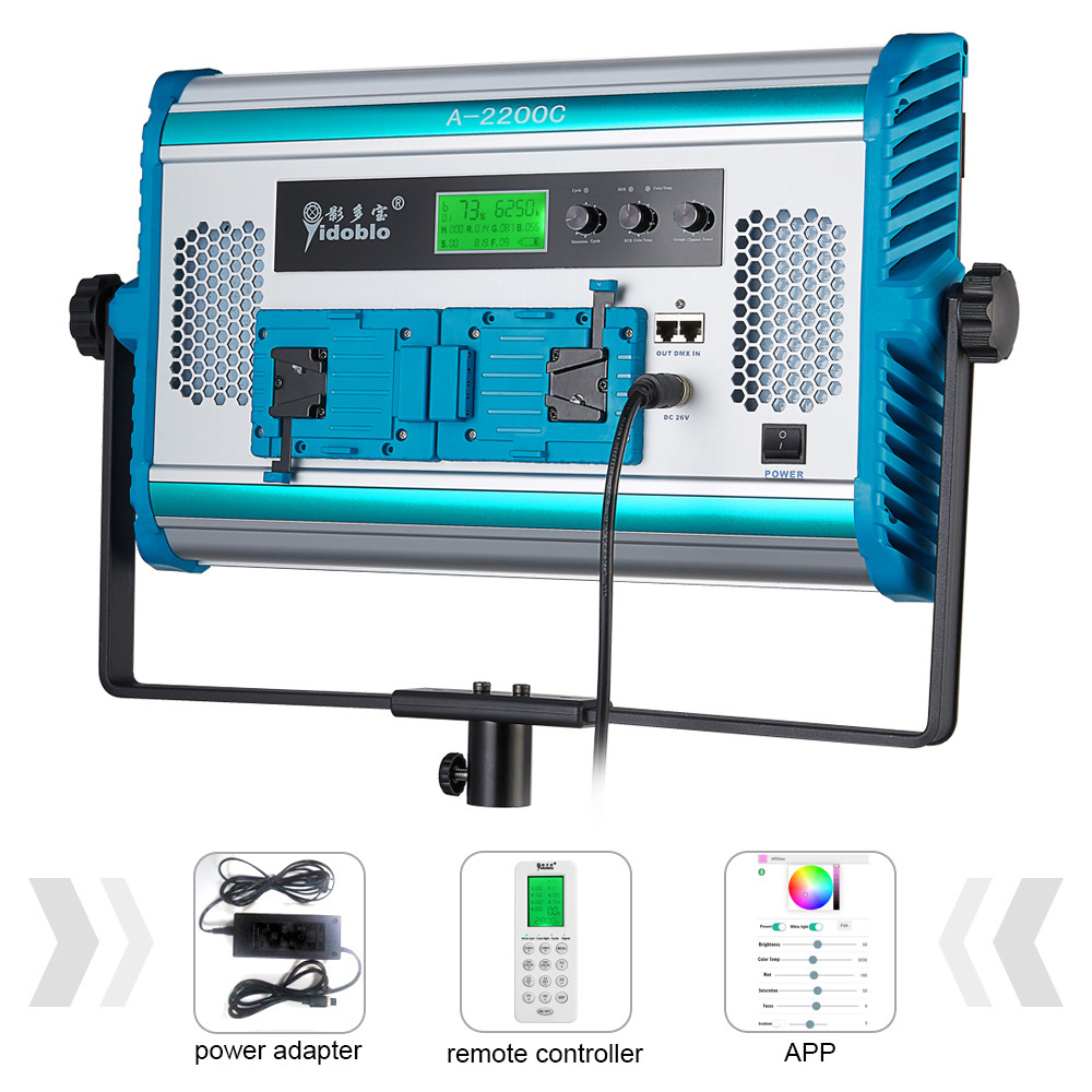 Factory price 180W 2800k-9990k with remote control led video light for photography RGB LED Video Light