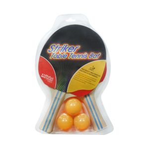 Standard Table Tennis Set Reversed Rubber With Color Line Handle PVC Polybag