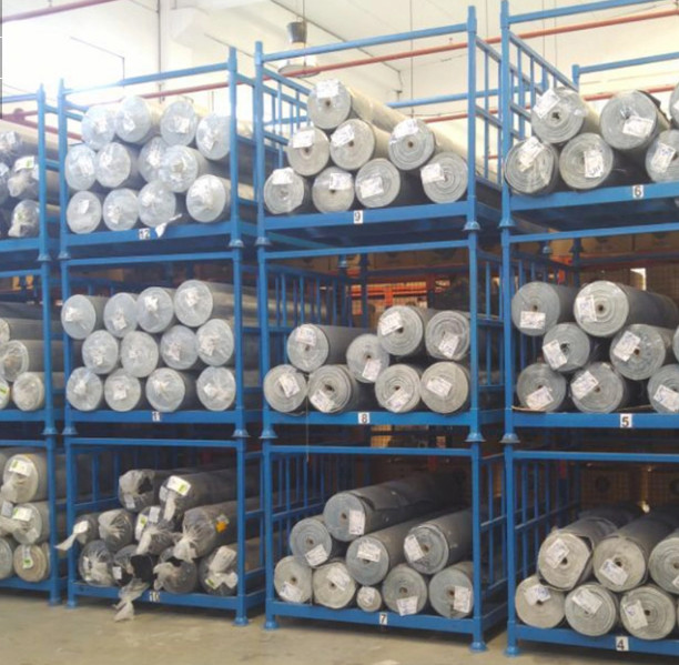 Shade Fabric Roll Shelf Folding Stacking Cage Pallet Racks With Iron Metal Sheet