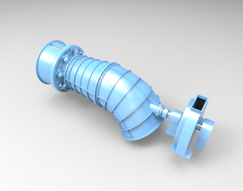 200kw Small Tubular Turbine Generator For 2m-10m Water Head Hydro Power Plants
