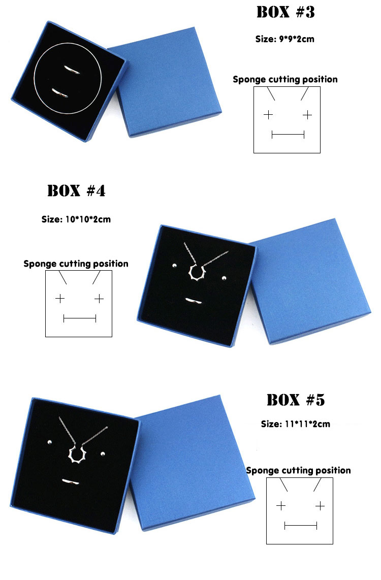 Varnished Kraft Paper Cardboard Jewelry Gift Boxes Bulk For Necklace Presentation Packaging