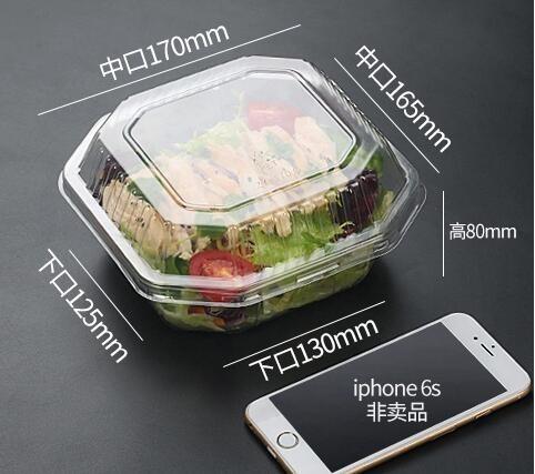 Disposable Plastic Food Packaging salad bowl with lid,clear small food dessert