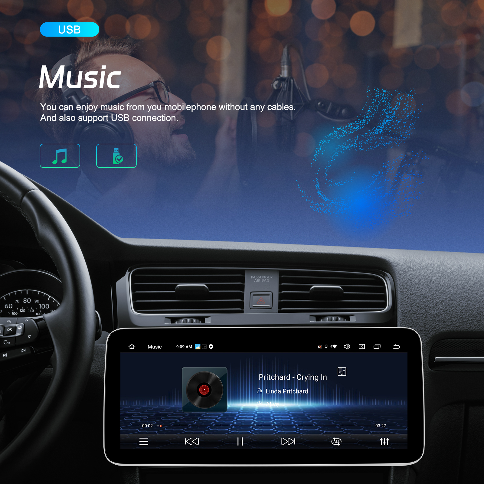12.3 inch Android 11 4 64GB 4g Car Stereo Navigation GPS Car DVD Radio for Dashboard