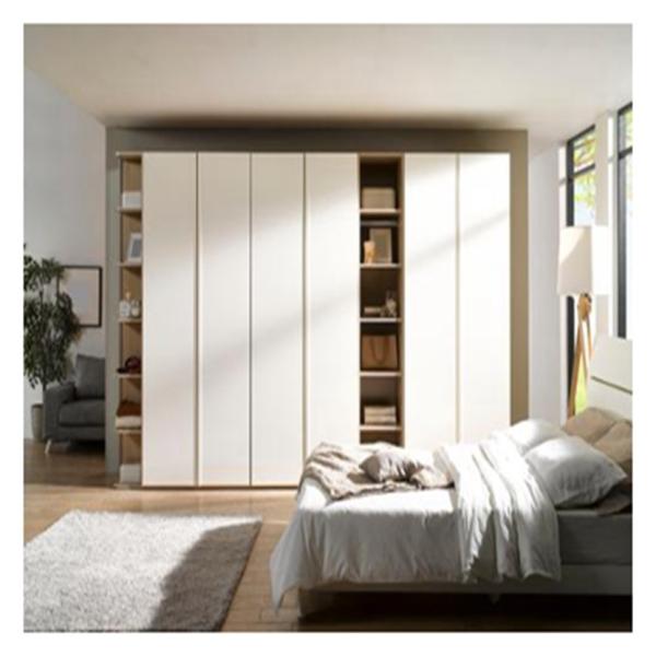 Customisable end White Melamine Finished PANEL Wood Style Wardrobe for Master