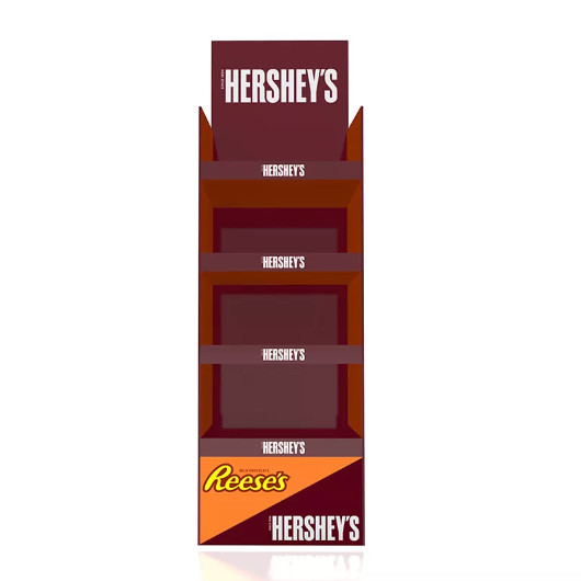 Chocolate Candy Snack Cardboard POS Display Corrugated For Retail Store