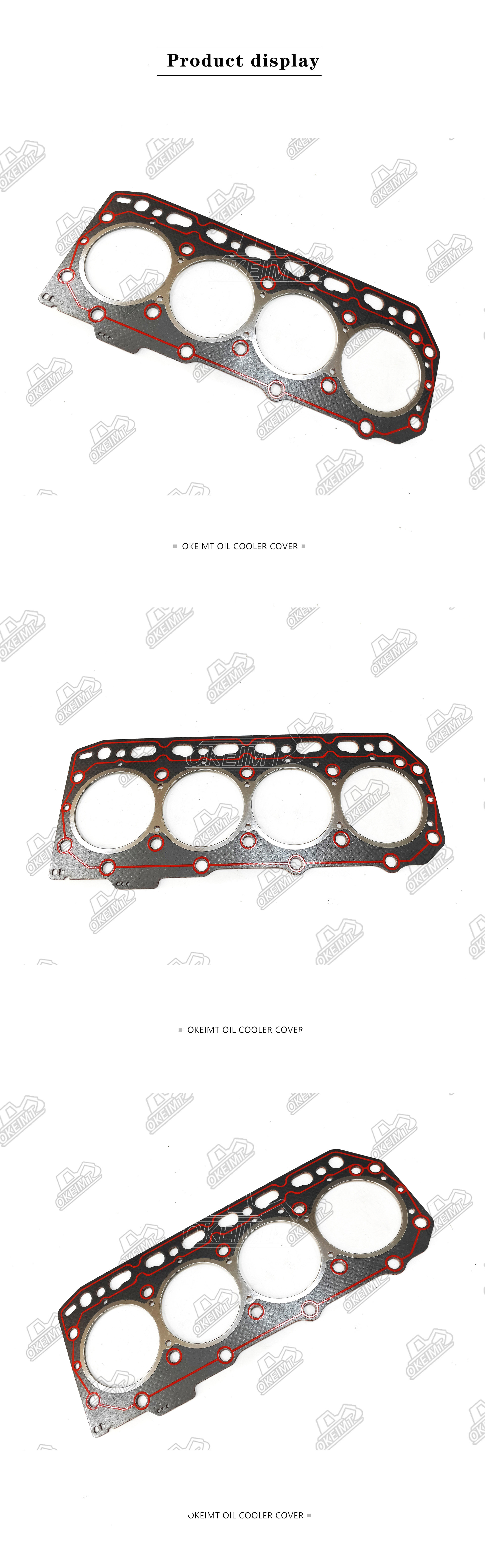 Excavator Asbestos Cylinder Head Gasket 129408-01330 For Yanmar 4D84-3 4TNE84 4TNV84