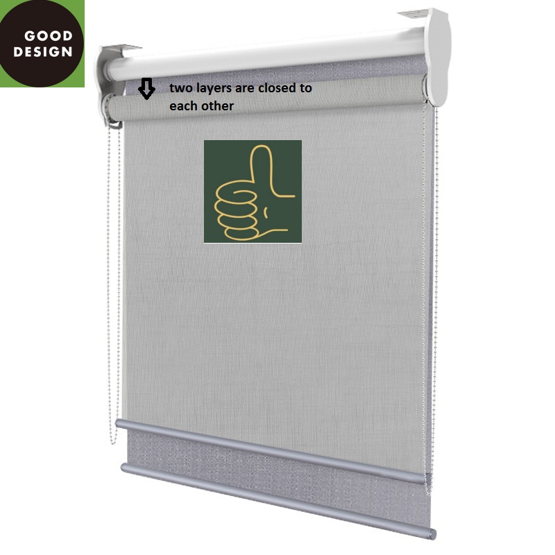 Manual Fabric Modern Grey Roller Blinds For Indoor Office Windows OEM ODM