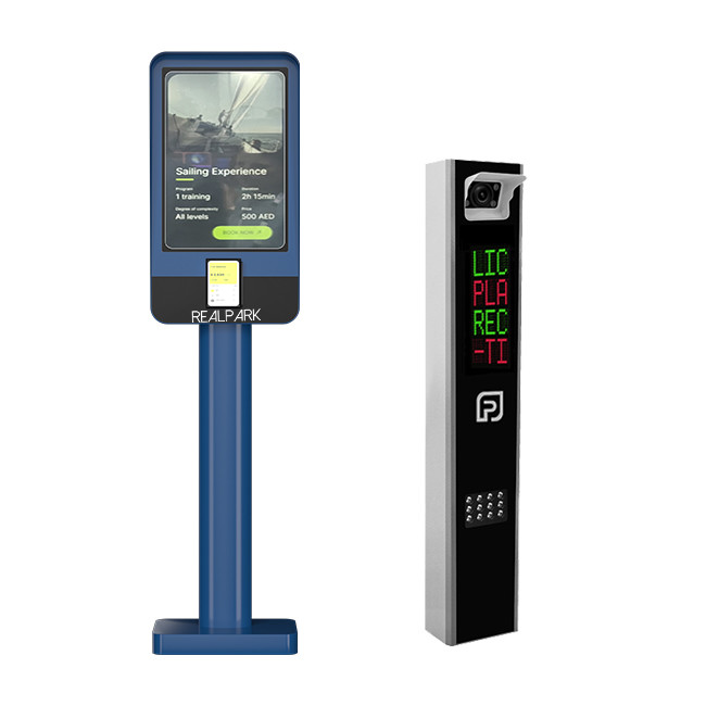 21.5inch Touchscreen ANPR Payment LPR System Parking Garage Kiosk