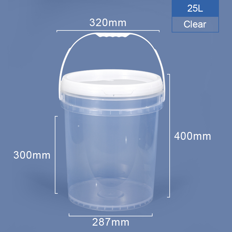liquid fertilizer PP Round Plastic Bucket With Lid Handle Printing with Heat Transfer
