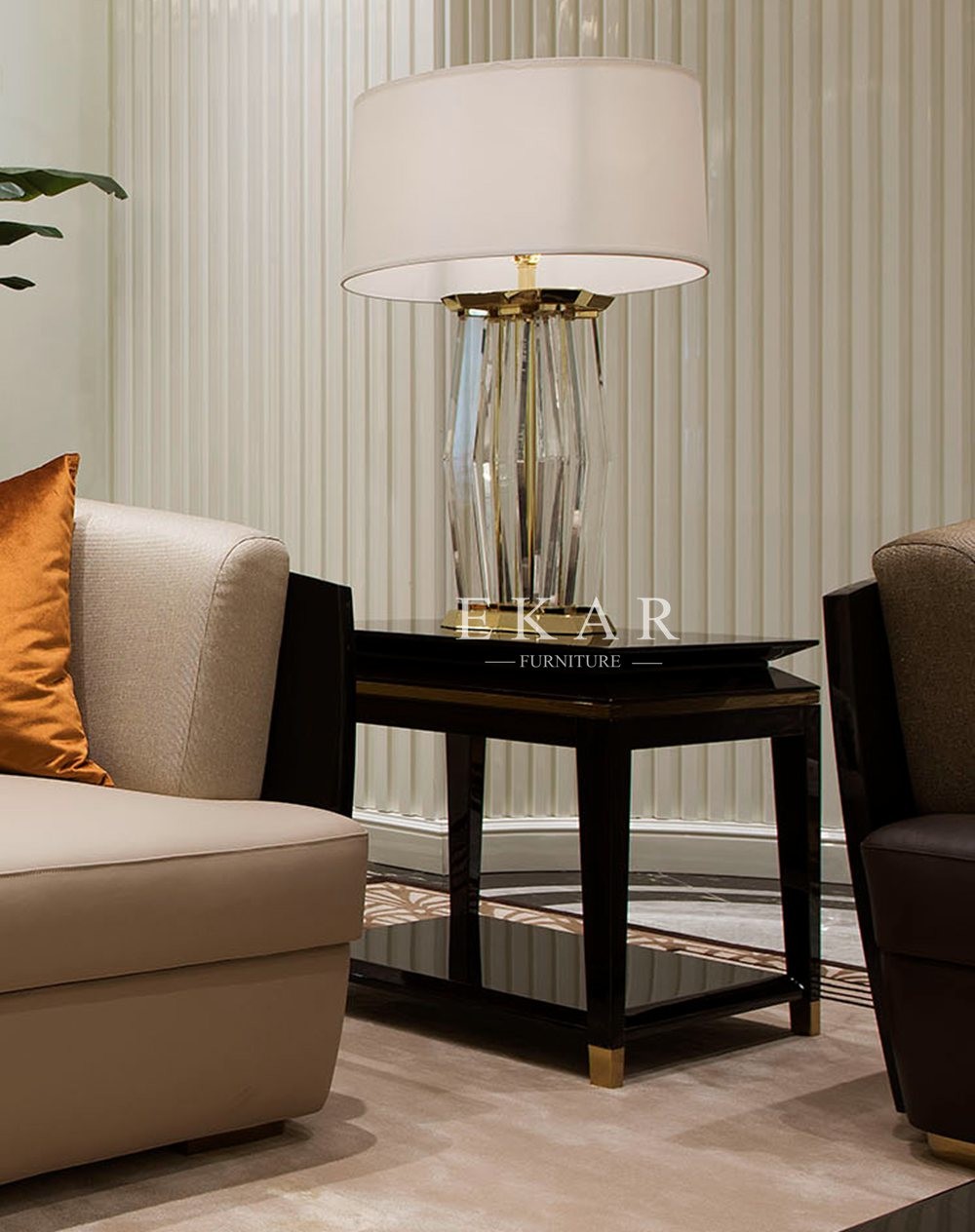 Living Room Furniture Round Sofa End Side Table W001H6A