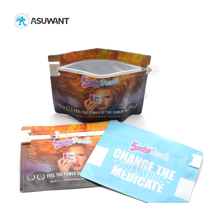 Indoor Pe Laminated Child Resistant Stand Up Pouches Tamper Evident