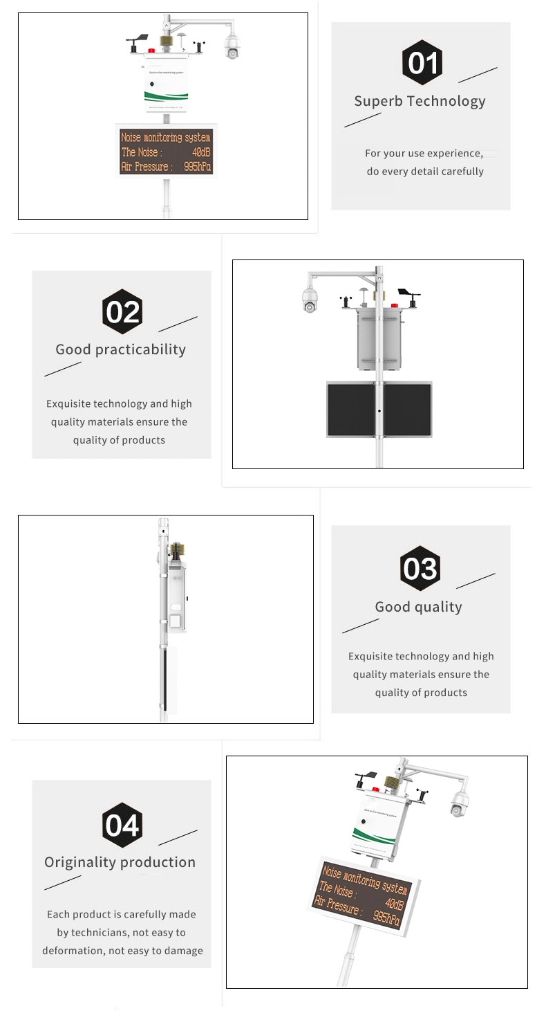 4G WIFI GPRS Outdoor Air Pollution Monitor CO NO2 O3 PM2.5 TSP