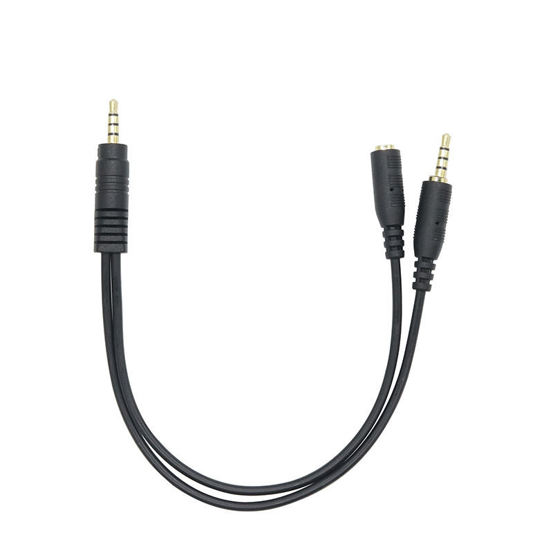 2 In 1 Cable Conversion Extension 3.5 Stereo Plug To 3.5 Stereo Plug To 4/1 "single Jack End Y Splitter Audio Adapter