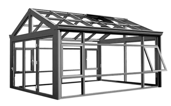 Customized Size Free Standing Sunrooms Aluminum Alloy Material Solarium For 4 Season