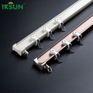 China Embedded Silent Aluminium Curved Curtain Track Width Smooth Gliding on sale