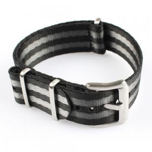 China Seatbelt Nylon Velcro Watch Band , 18mm Striped Nylon Watch Band on sale