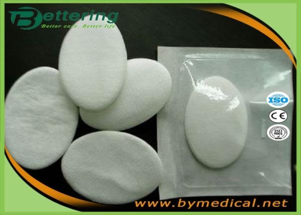Disposable Surgical Absorbent Cotton Dressing , Non Adhesive Oval Eye Pads