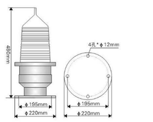 Red White LED Aircraft Warning Lights On Towers Anti Corrosion