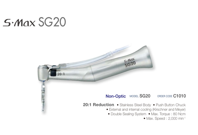Dental Turbine Low Speed Handpiece Contra Angle For Implanting