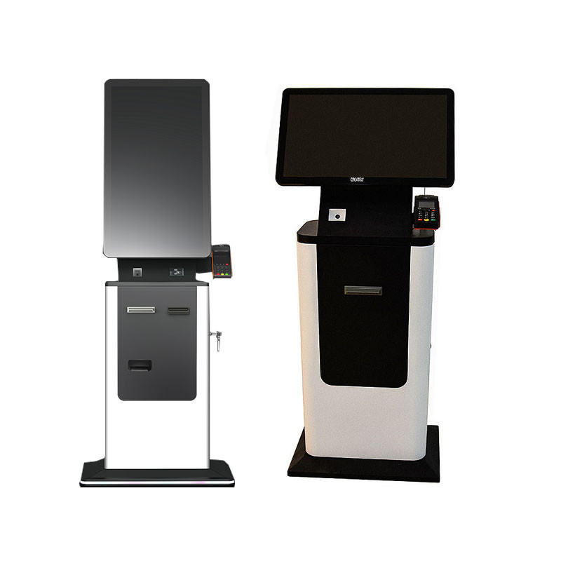 Advanced Check-In Kiosk with Touch Screen Self-Service A4 Printer Passport Scanner Cash Coin Payment Resolution 1920*1080