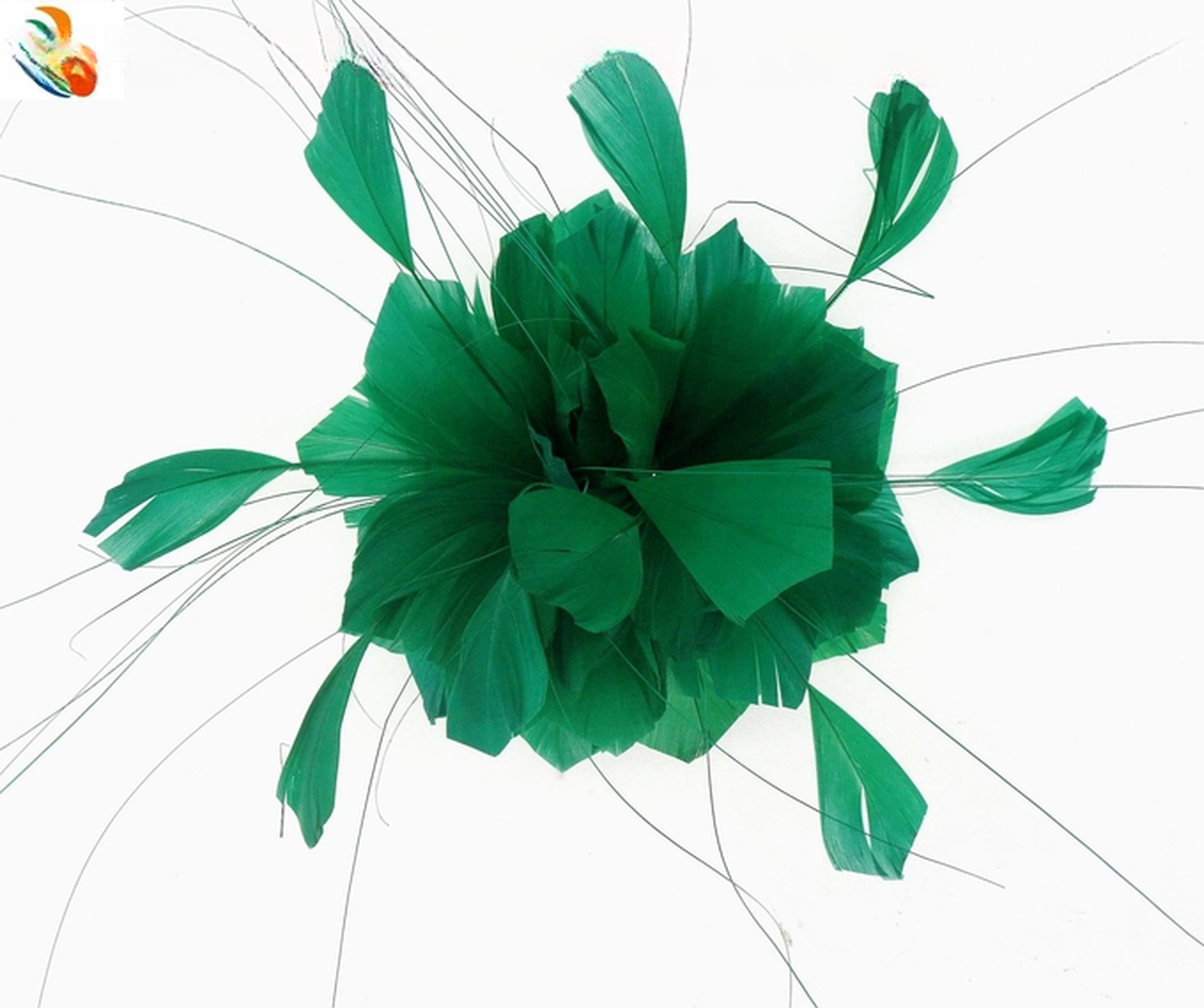 Event Party Supplies Goose Feather Flower Mount with Wire Accessory of Superior