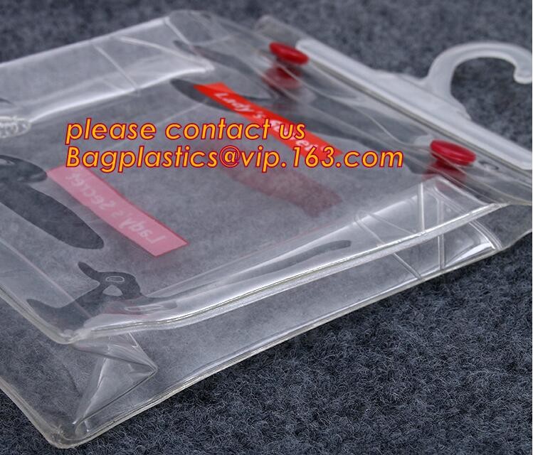 hanger bag with zip lock on the top,Frosted Zip lockk bag EVA PVC hanger bag for clothes, EVA frost drawstring bag, Froste