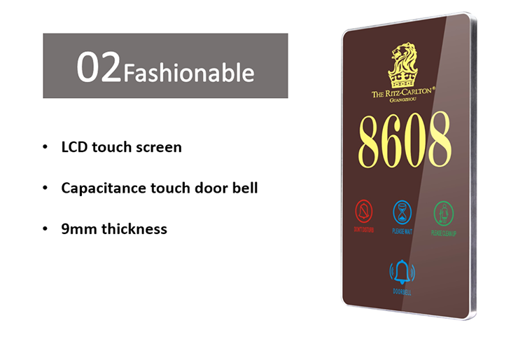 ABS Door Lock Accessory DND Panel With Doorbell Black / Brown Color