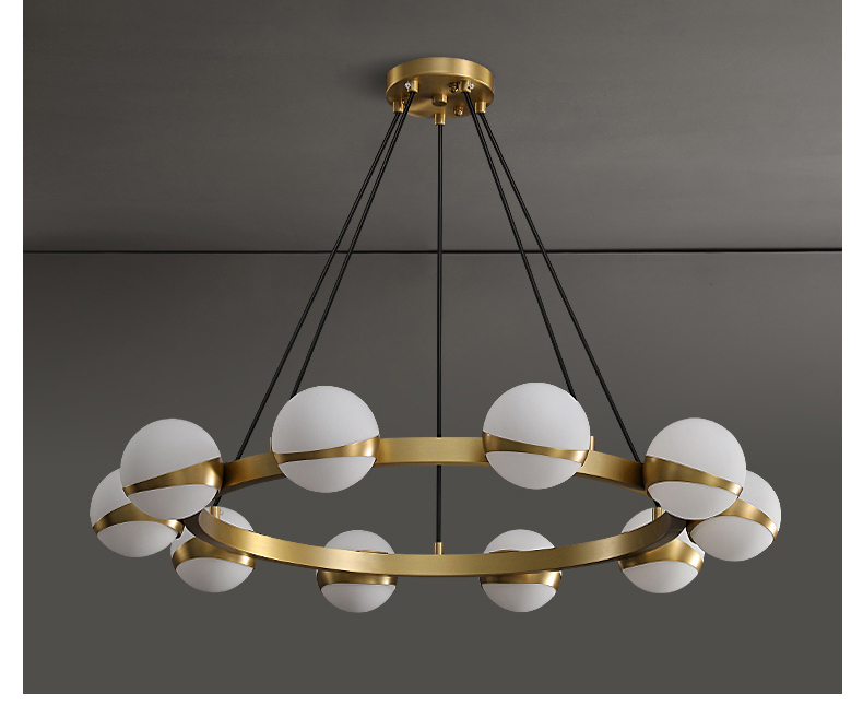 Modern living Room Copper Chandelier Lamp Luxury Bedroom Chandelier Lighting(WH-MI-460)