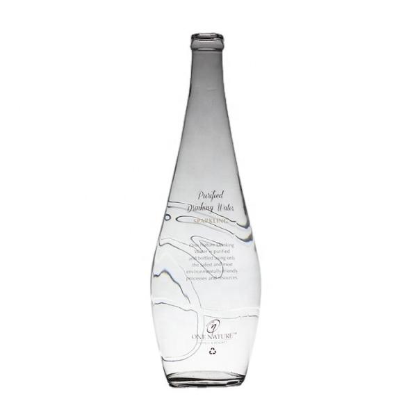 Transparent Round 700ml 350ml Custom Mineral Water Glass Bottle for Industrial