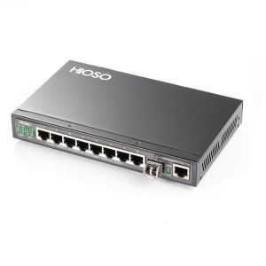 Poe Ethernet Switch Network 8 Ports with 1 Gigabit Combo Port DC48V