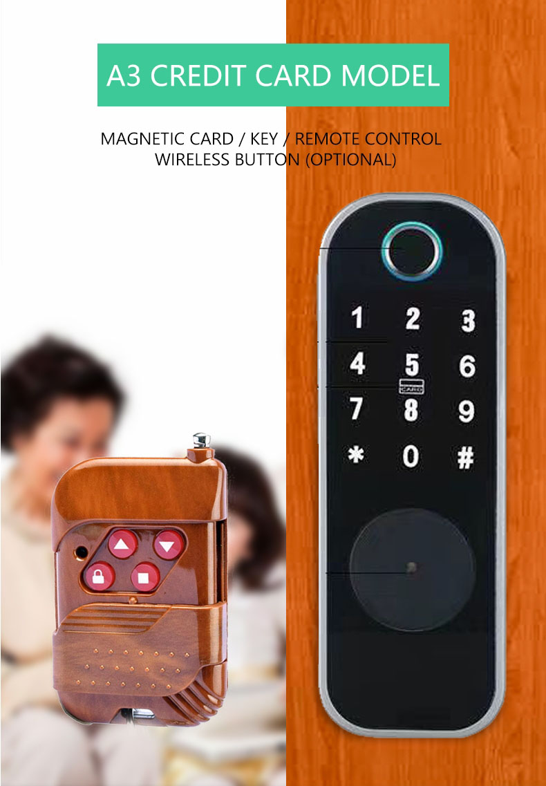 Multifunctional Digital Rim Lock Smart Lock Intelligent Security Card Door Locks